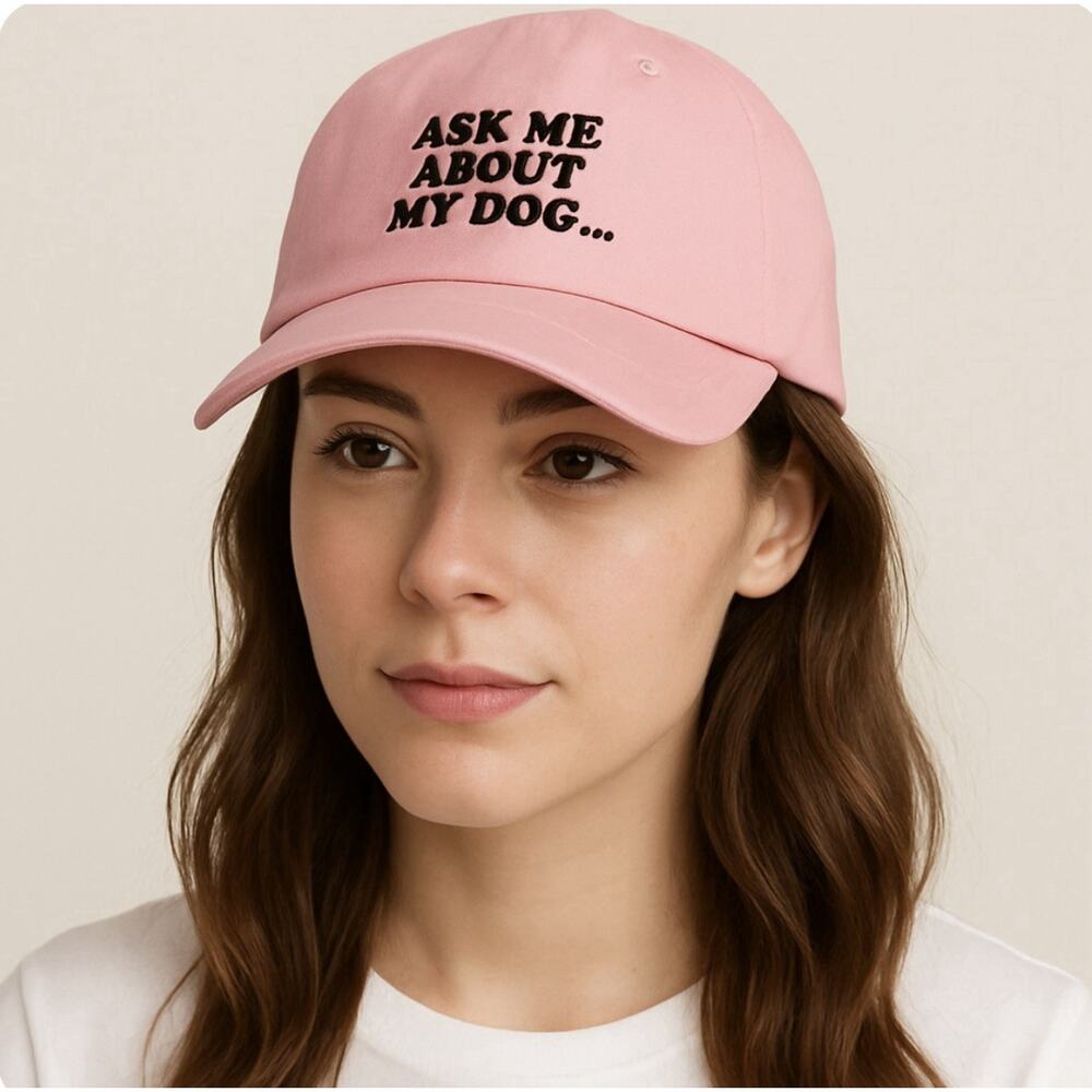 Women’s Cap Pink Baseball Cap Perfect For Dog Lover‎